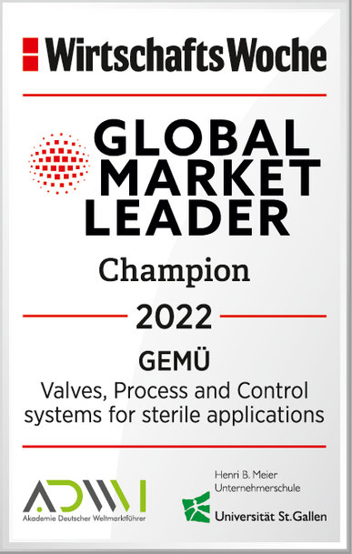 GEMÜ honoured as Global Market Leader for the sixth time in a row